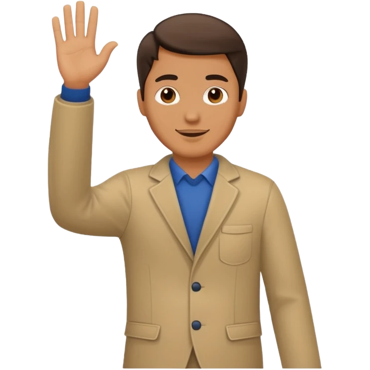 man full body waving emoji