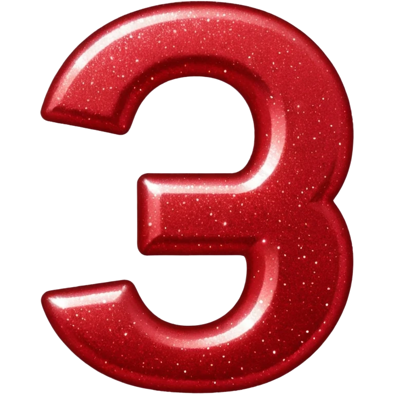 red glitter number 1 emoji