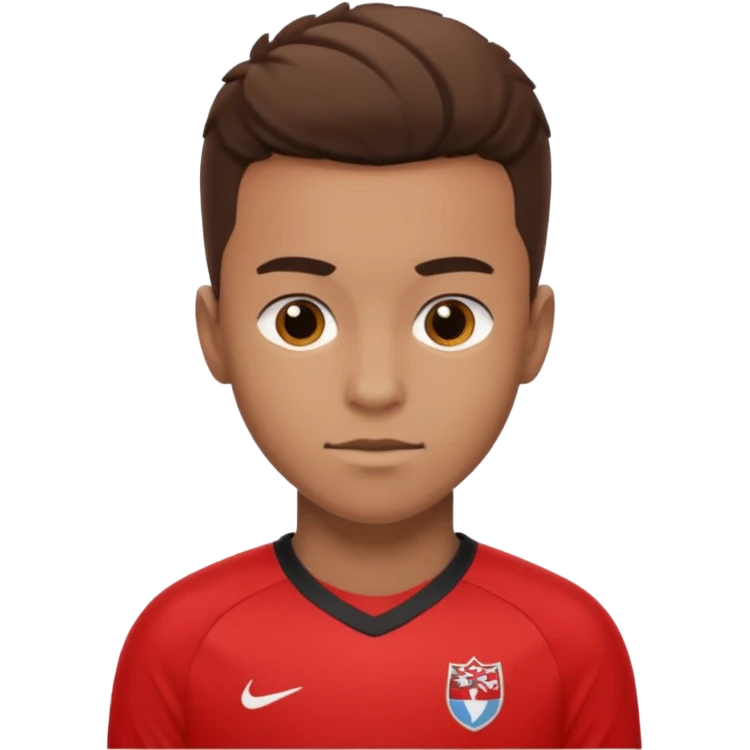 soccer player with red jersey emoji