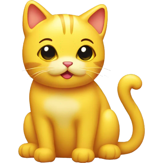 yellow Gummy cat  emoji