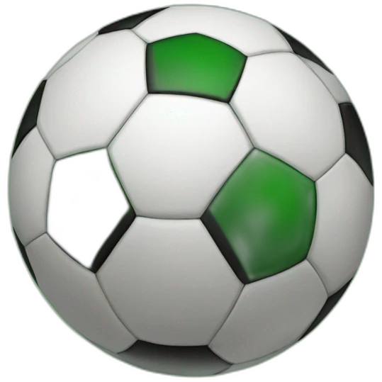 green and black soccer ball emoji