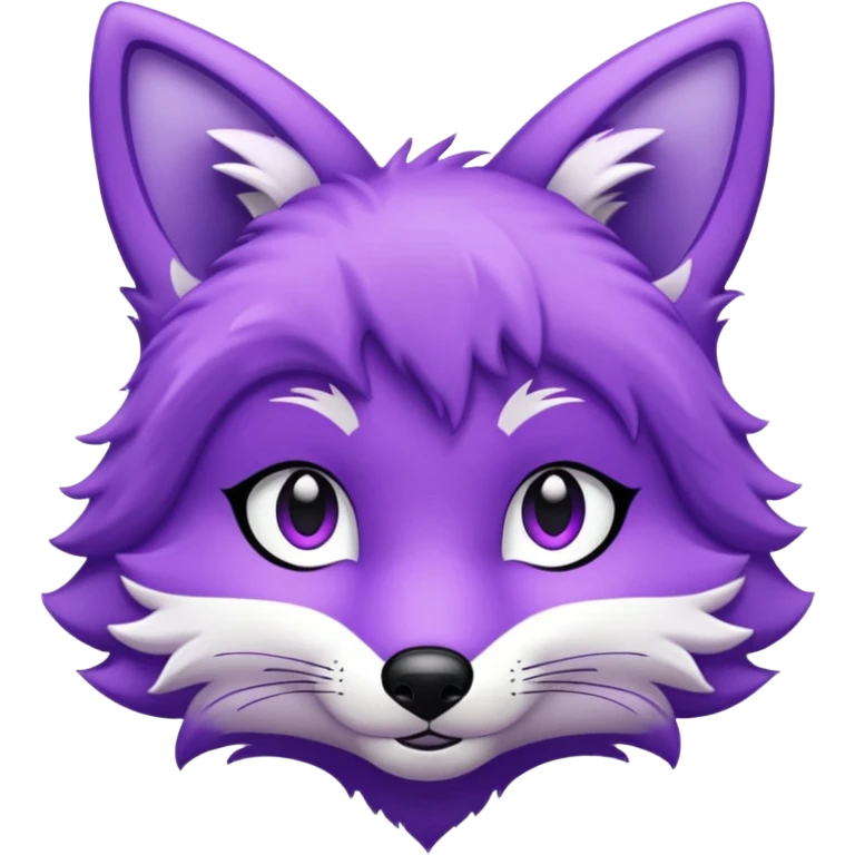 glitter purple and cian fox emoji