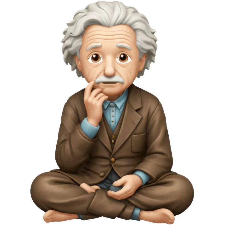 sitting philosopher-statue as albert einstein emoji