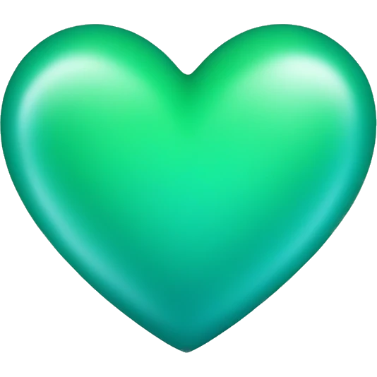 Green and teal heart emoji