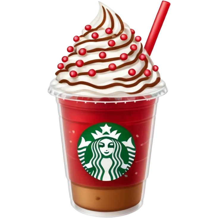Iced Christmas Starbucks coffee emoji