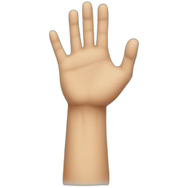 A hand making a R letter emoji