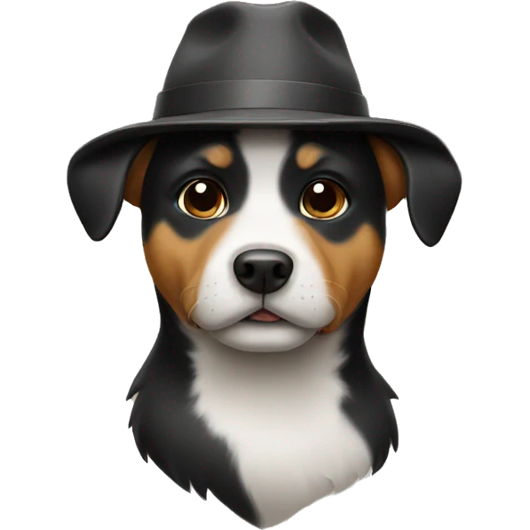 Dog with hat emoji