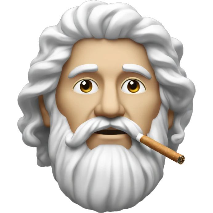 Zeus smoking a rolled cbd blunt emoji