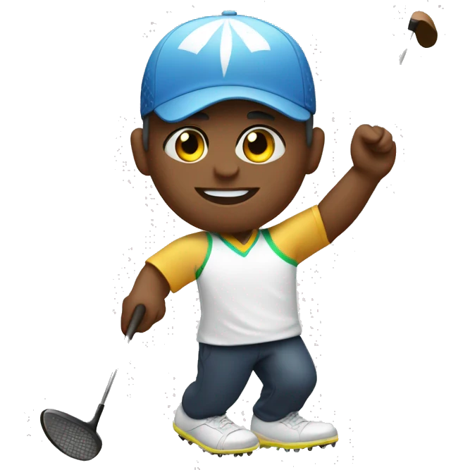 summer olympics boy golfing emoji