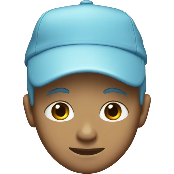 pastel blue cap emoji