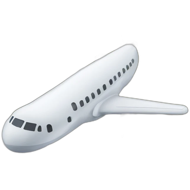 Plane flies over mountain emoji