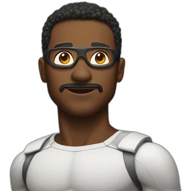 Portrait smart Super hero  emoji
