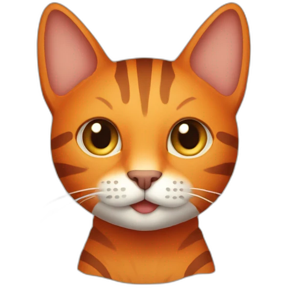 dark orange cat with stripes emoji