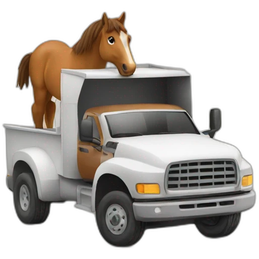 a horse in a truck emoji