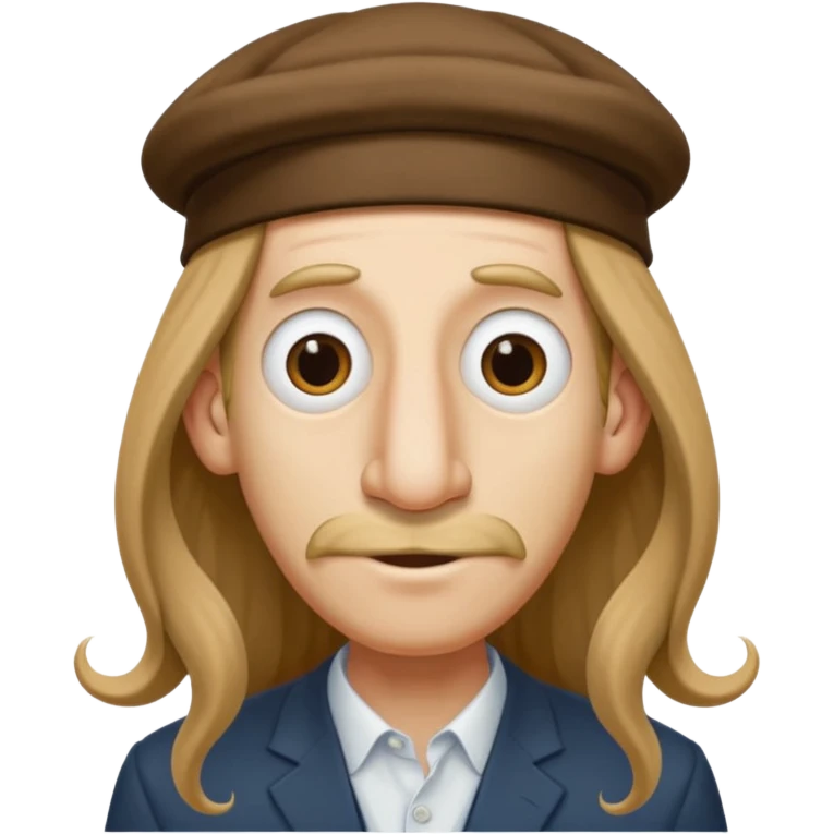 jewish emoji, sterotypical jew, long hair, greedy, long nose, jewish hat emoji