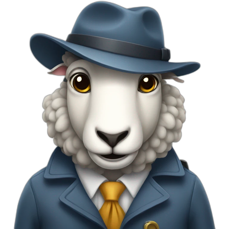 detective sheep emoji