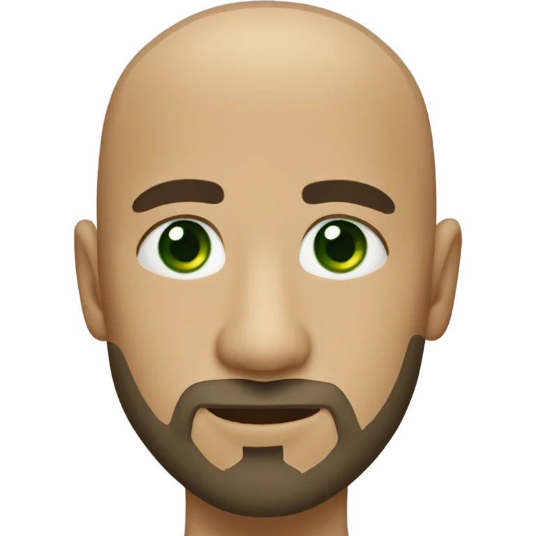 bald goatee green eyes emoji
