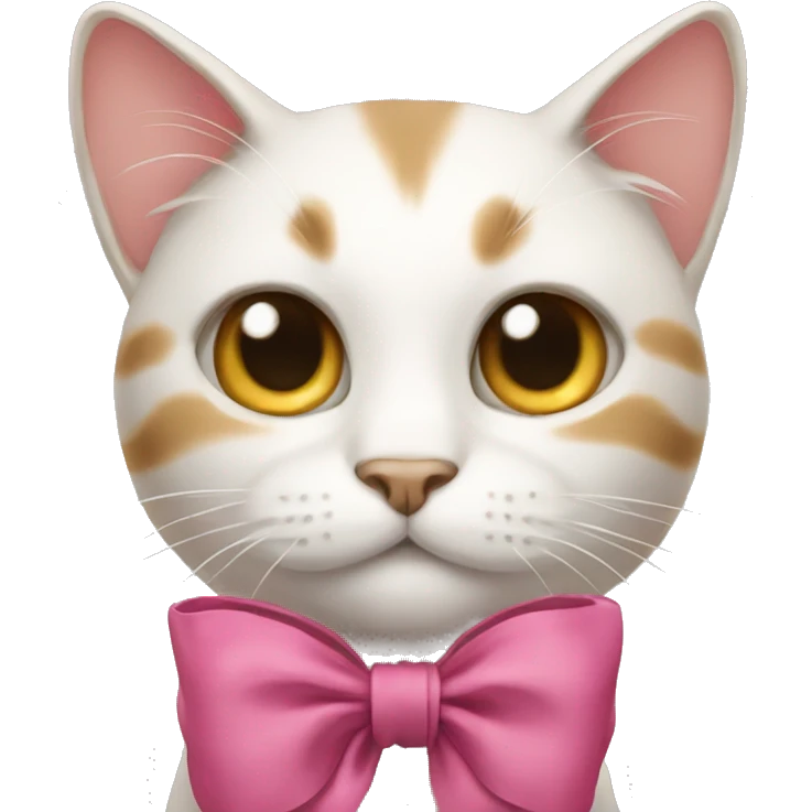 cat with a bow  emoji