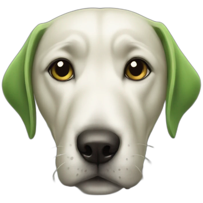 Perro verde emoji