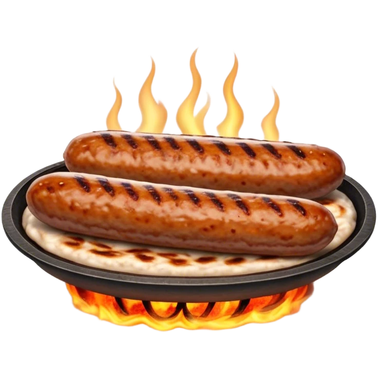 Cinematic Realistic Cevapi Dish Emoji, depicted as small, grilled minced meat sausages with a charred exterior rendered with lifelike textures and warm, savory lighting. emoji