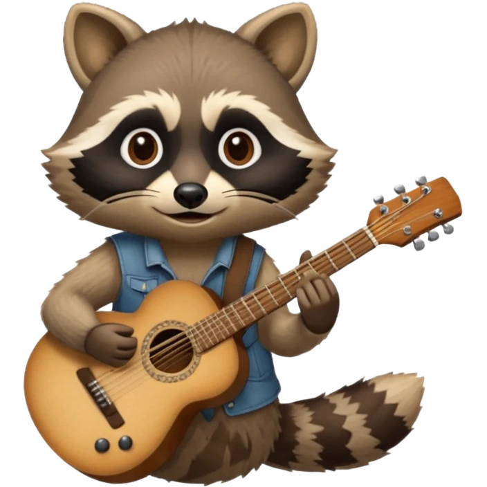 Raccon with guitar emoji