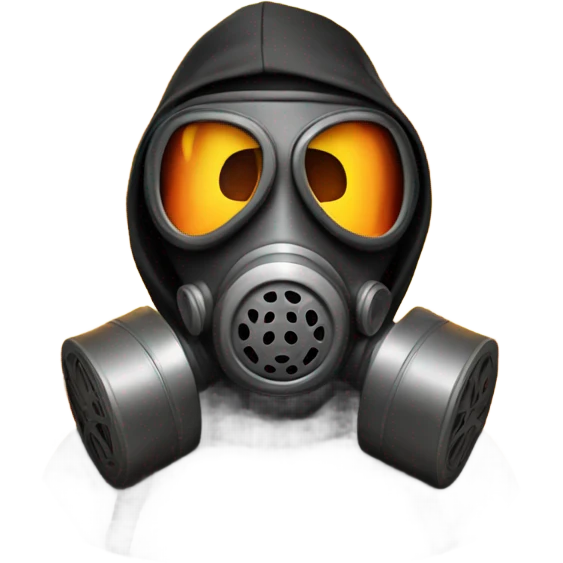 gas mask guy with black fire emoji