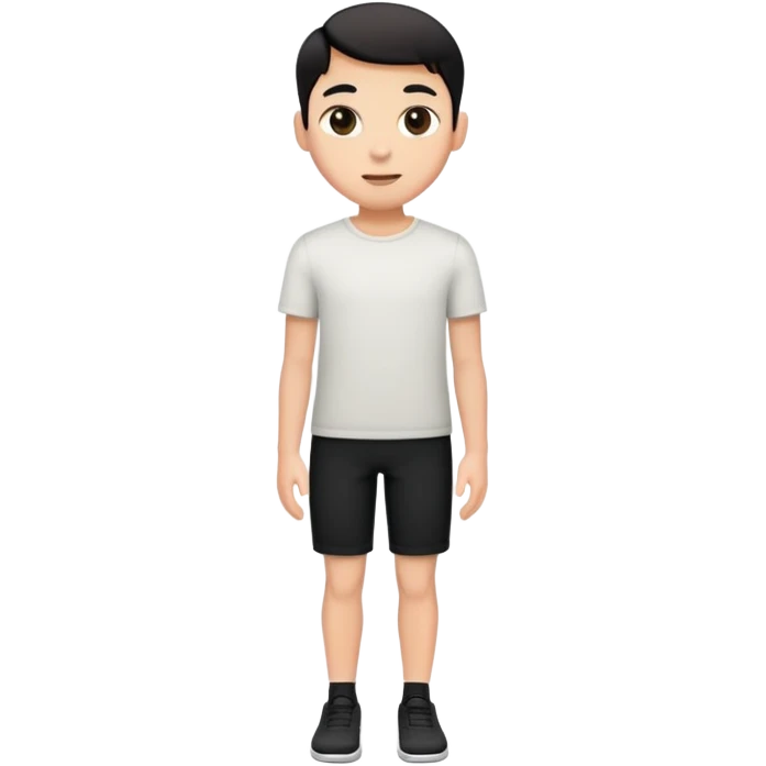person wearing short black pants emoji