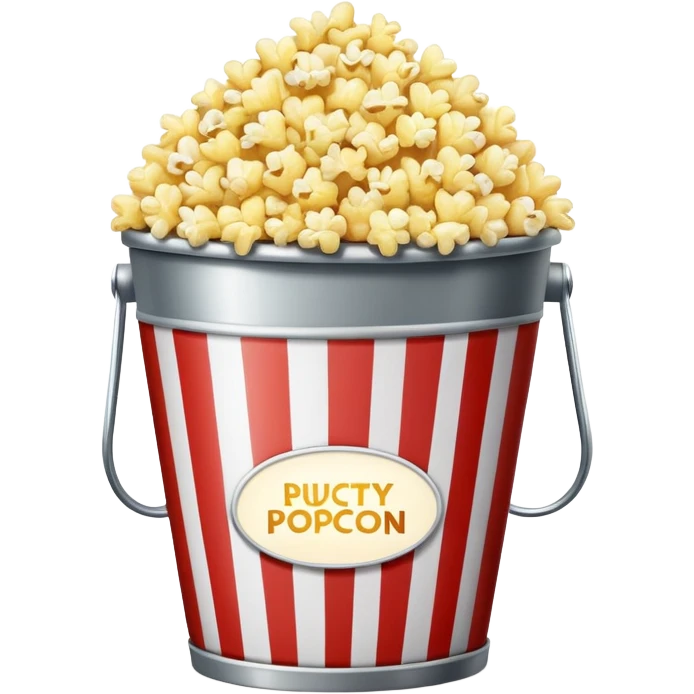 bucket of popcorn and a movie screen emoji