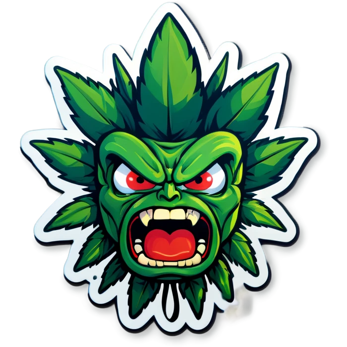 Angry weed emoji