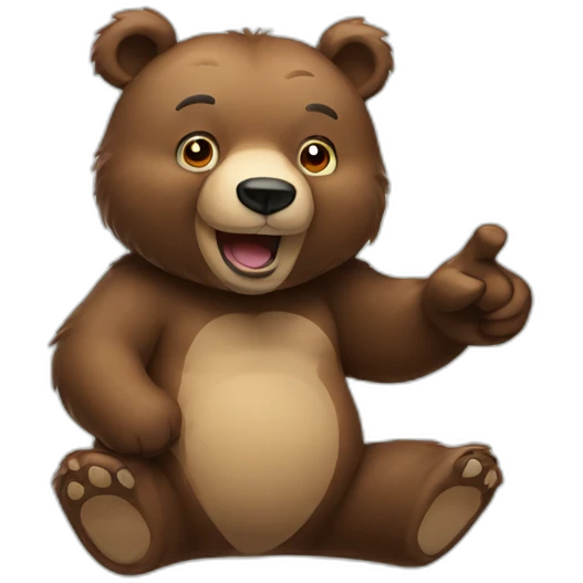 bear flipping you off emoji