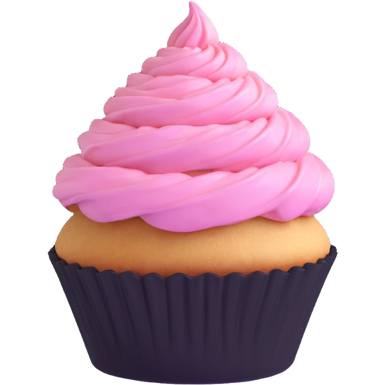 cupcake with pink icing emoji