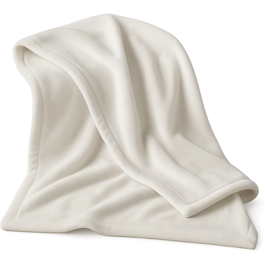 white velvet throw blanket, no background emoji