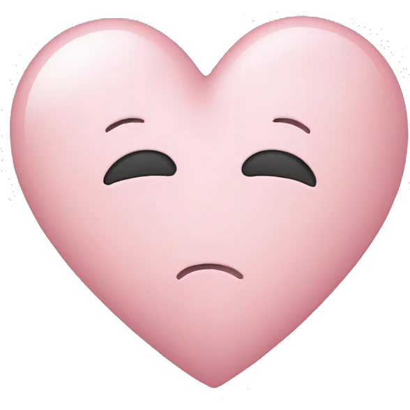 light pink heart with a sorry text  emoji