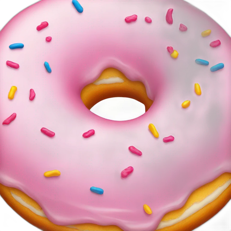 pink frosted doughnut emoji