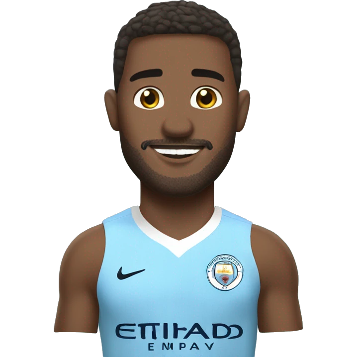Une main avec le maillot de Manchester City  emoji