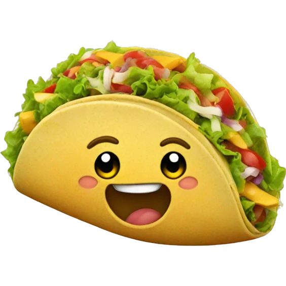 Smiling taco emoji