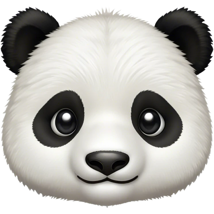 Cinematic Cute Panda Portrait Emoji, Head tilted playfully and inquisitively, featuring a fluffy, contrasting Fur of black and white with a charming expression and round, sparkling eyes filled with curiosity, Simplified yet irresistibly adorable features, highly detailed, glowing with a warm, friendly glow, high shine, affectionate and playful, stylized with a touch of bamboo whimsy, bright and endearing, soft glowing outline, capturing the essence of a mischievous yet loving panda, so playful it feels like it could roll out of the screen and into your arms! emoji