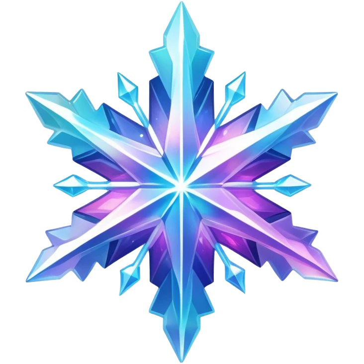 Iridescent sparkly shiny nebula snow crystal   emoji