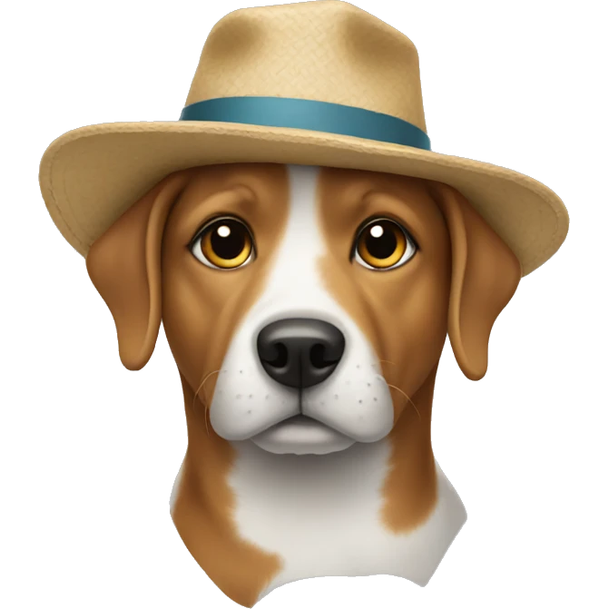 Dog wearing a hat emoji