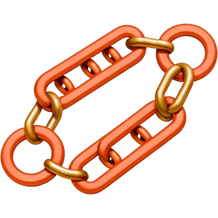 red orange chain emoji