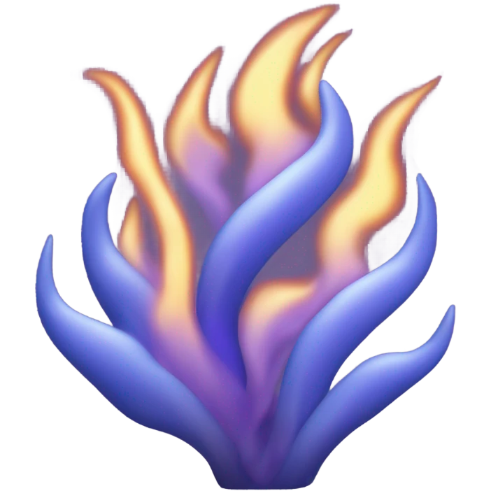 Periwinkle realistic fire emoji
