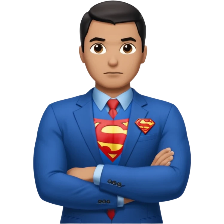 Superman con letras defensor del pueblo emoji