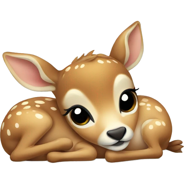 baby deer laying down emoji