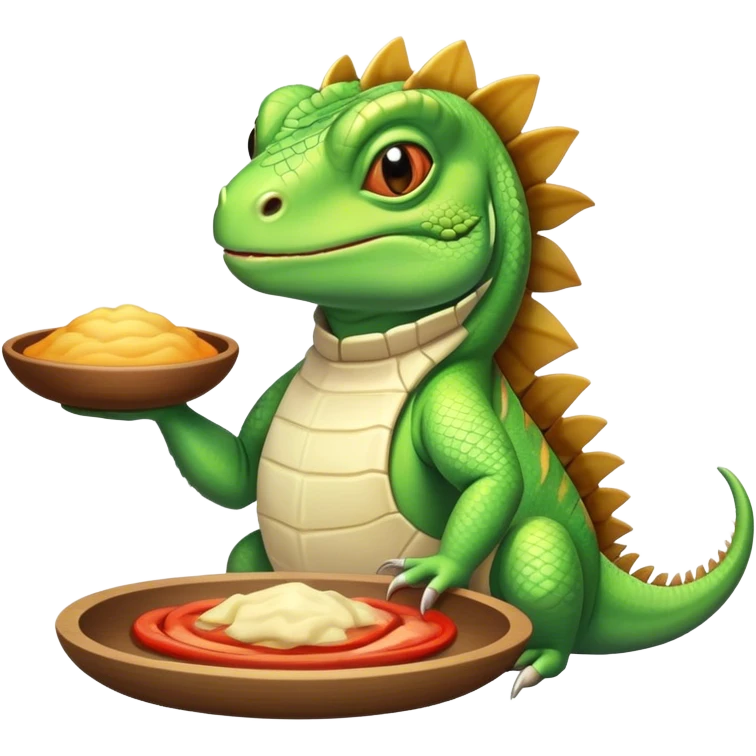 iguana cooking emoji