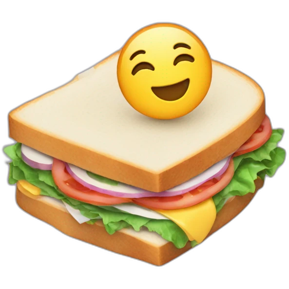 Sandwich and moon emoji