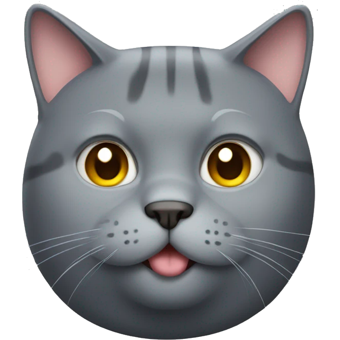 Super fat gray cat emoji emoji