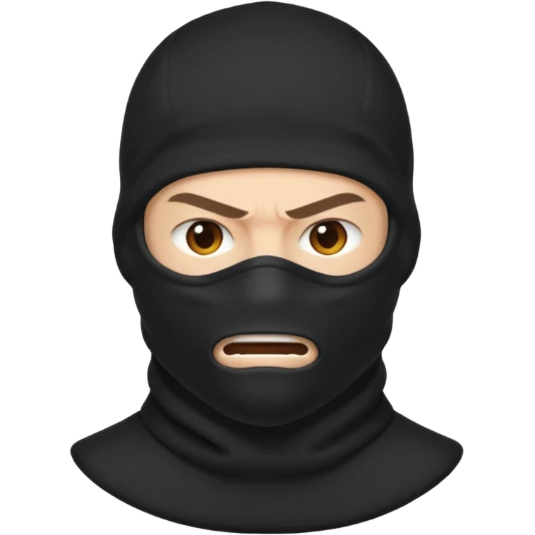 angry man in balaclava emoji