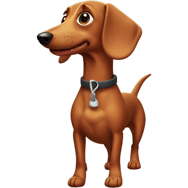A sausage dog  emoji