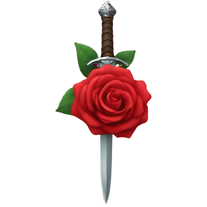 Sword piercing a rose emoji