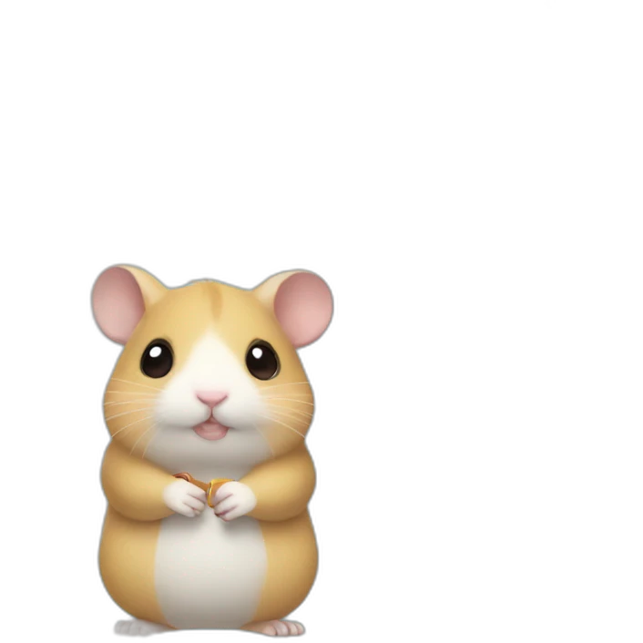 hamster with an umbrella emoji